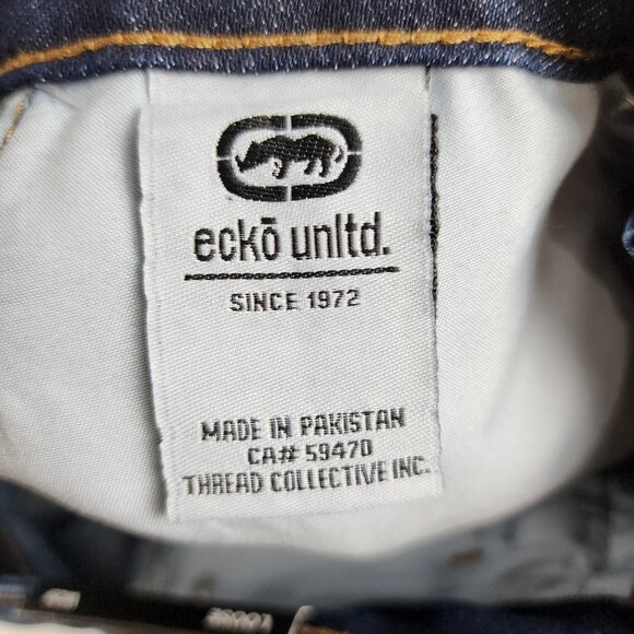 ECKO Unltd Jeans Mens 29 Blue Loose Cargo Distressed Denim (29x30) NWT - Picture 14 of 15